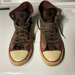 Converse/Chuck Taylor’s Brown high tops men’s size 8.5/women’s size 10.5